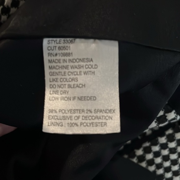 Vintage 90s Oleg Cassini Mod Squad Houndstooth Jumper Dress size 8 - Picture 6 of 6